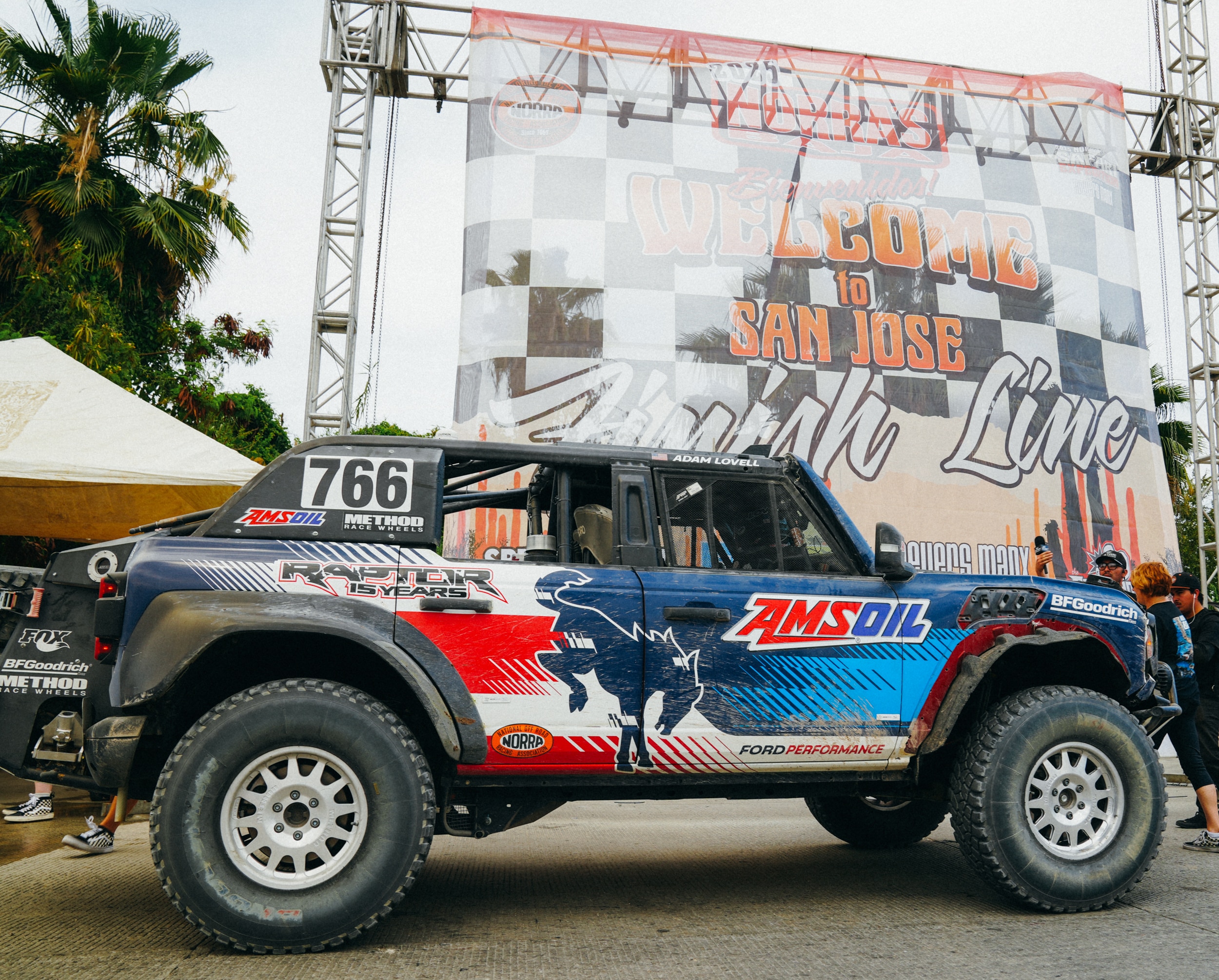 Lovell's Bronco Raptor at the 2025 NORRA Mexican 1000.